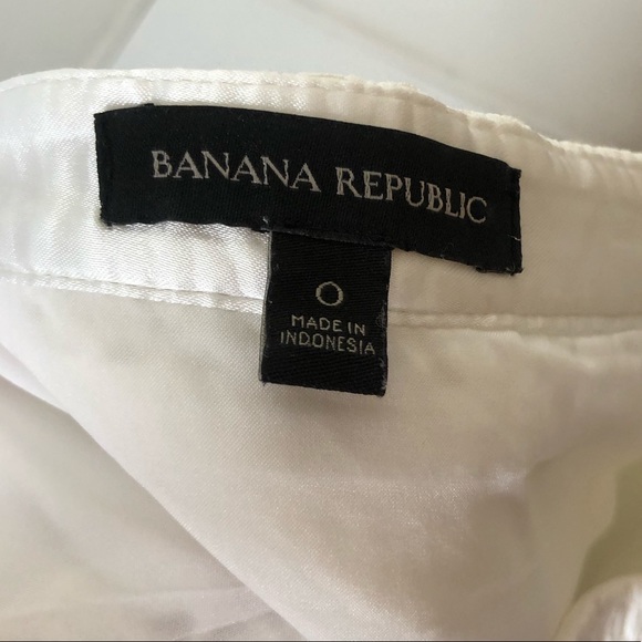 Banana Republic white jacquard skirt NWOT 0 - Picture 6 of 8